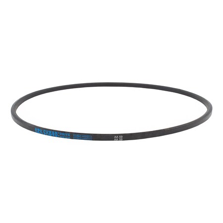 D&D AA59 Double-Sided V-Belt, 62 2/5 in Outside Length, 1/2 in Top Width, .406 in Thickness, 1 Ribs AA59